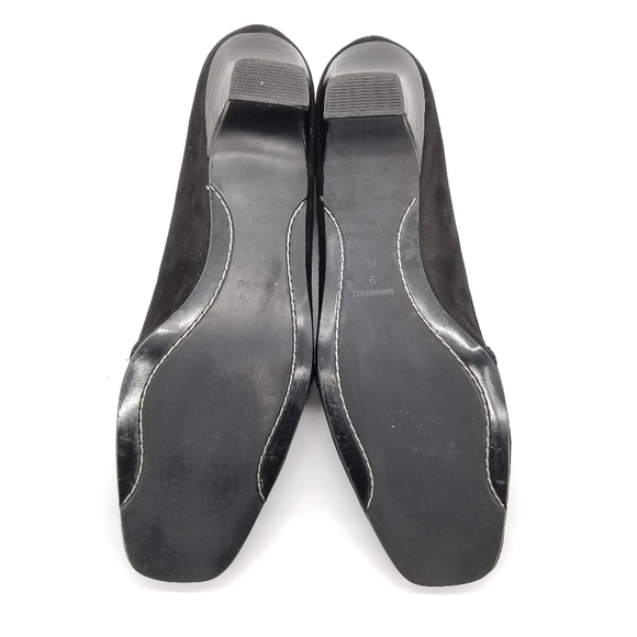 Van Eli Suede Kitten Heel Loafer Chain Sz 9 Narrow - Picture 7 of 8